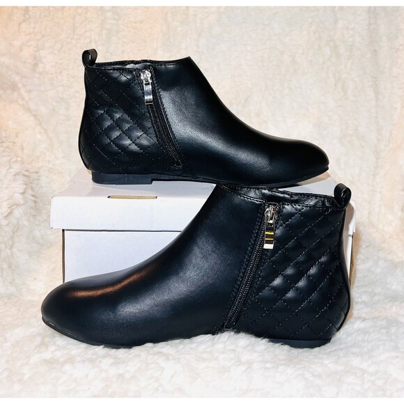 MaxMuxun Women's Ankle Boots Flat Low Heel Zipper/Chelsea Booties 6.5 - Picture 4 of 7